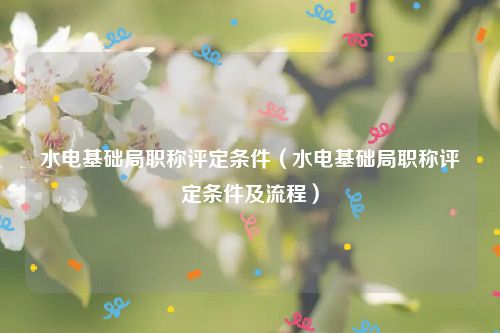水电基础局职称评定条件（水电基础局职称评定条件及流程）