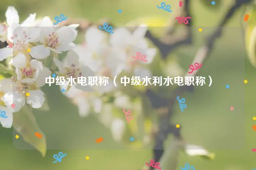 中级水电职称（中级水利水电职称）