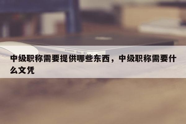 中级职称需要提供哪些东西，中级职称需要什么文凭