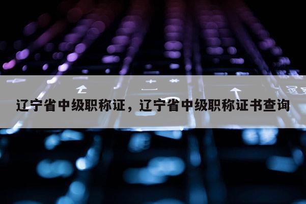 辽宁省中级职称证，辽宁省中级职称证书查询