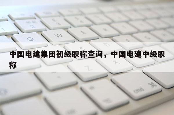 中国电建集团初级职称查询，中国电建中级职称