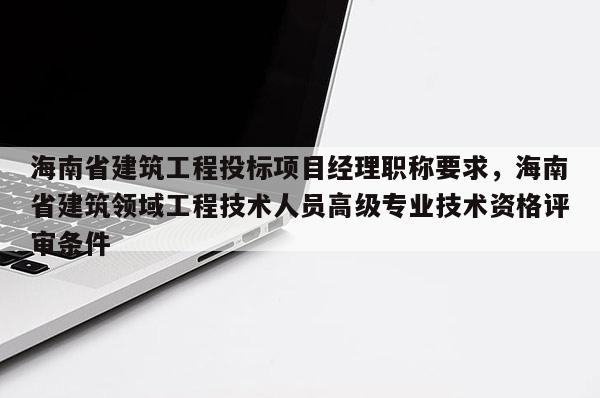 海南省建筑工程投标项目经理职称要求，海南省建筑领域工程技术人员高级专业技术资格评审条件